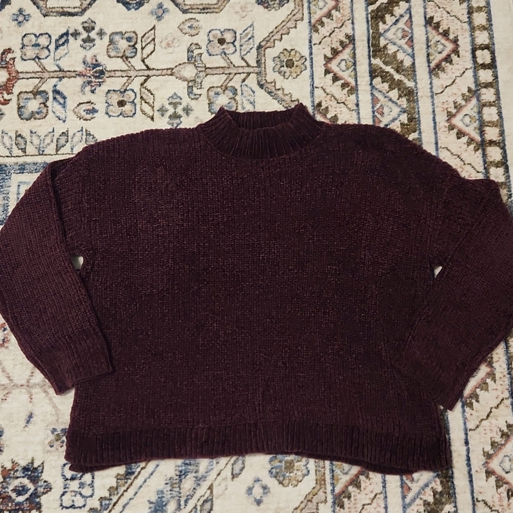 ☆Dark Purple, Time And Tru, Knit Turtleneck Sweater☆